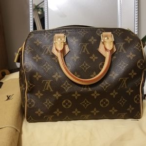 Louis Vuitton Speedy 25 with lock, key and strap